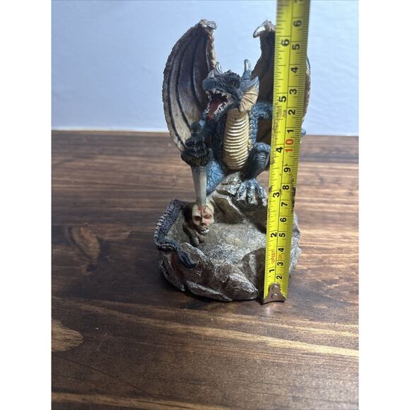 Mystic Collection Winged Dragon Ashtray Sword Sea Monster Figurine - Picture 9 of 9